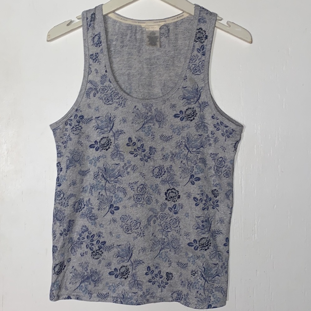 Lucky Brand Gray & Blue Floral Pjammas - Picture 2 of 6